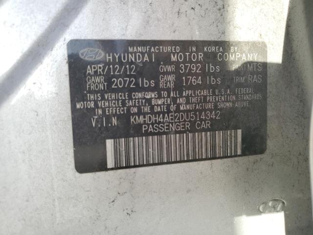 Photo 12 VIN: KMHDH4AE2DU514342 - HYUNDAI ELANTRA GL 