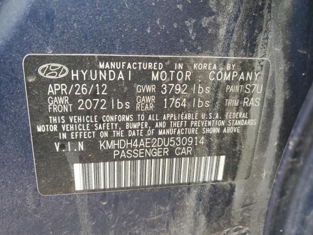 Photo 11 VIN: KMHDH4AE2DU530914 - HYUNDAI ELANTRA GL 