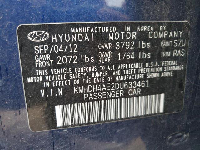 Photo 11 VIN: KMHDH4AE2DU633461 - HYUNDAI ELANTRA 