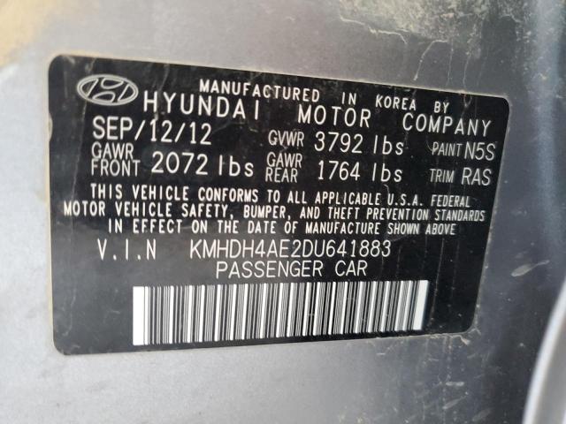 Photo 11 VIN: KMHDH4AE2DU641883 - HYUNDAI ELANTRA GL 