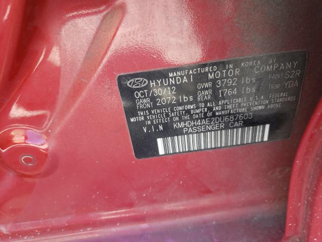 Photo 9 VIN: KMHDH4AE2DU687603 - HYUNDAI ELANTRA 