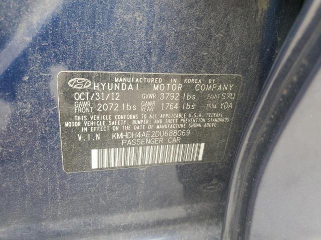 Photo 12 VIN: KMHDH4AE2DU688069 - HYUNDAI ELANTRA 