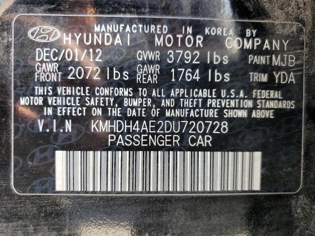 Photo 11 VIN: KMHDH4AE2DU720728 - HYUNDAI ELANTRA 