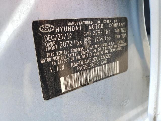 Photo 11 VIN: KMHDH4AE2DU745502 - HYUNDAI ELANTRA 