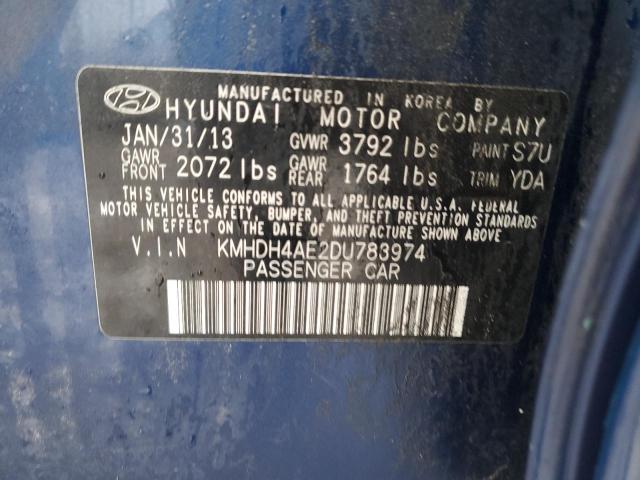 Photo 11 VIN: KMHDH4AE2DU783974 - HYUNDAI ELANTRA 