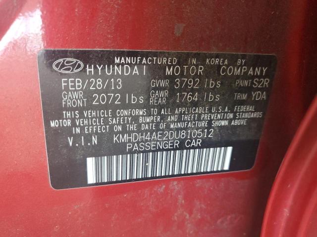 Photo 11 VIN: KMHDH4AE2DU810512 - HYUNDAI ELANTRA GL 