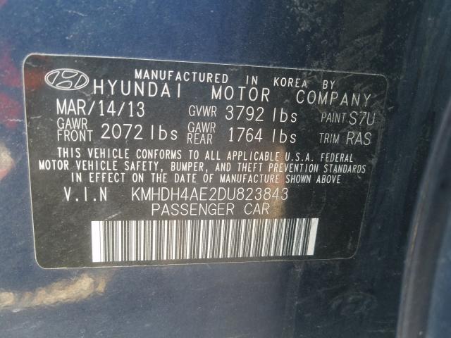 Photo 9 VIN: KMHDH4AE2DU823843 - HYUNDAI ELANTRA GL 