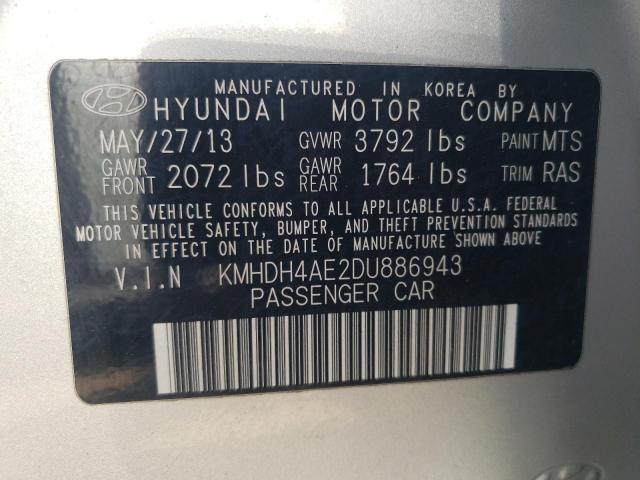 Photo 11 VIN: KMHDH4AE2DU886943 - HYUNDAI ELANTRA GL 