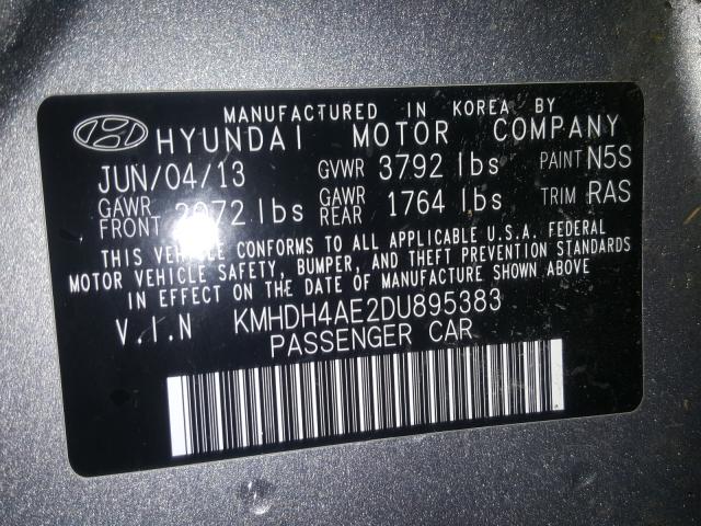 Photo 9 VIN: KMHDH4AE2DU895383 - HYUNDAI ELANTRA GL 