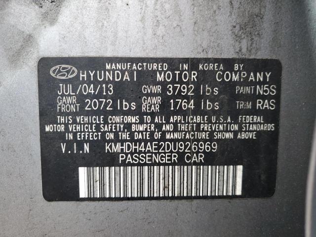 Photo 12 VIN: KMHDH4AE2DU926969 - HYUNDAI ELANTRA 