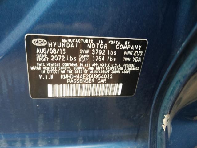 Photo 9 VIN: KMHDH4AE2DU954013 - HYUNDAI ELANTRA GL 