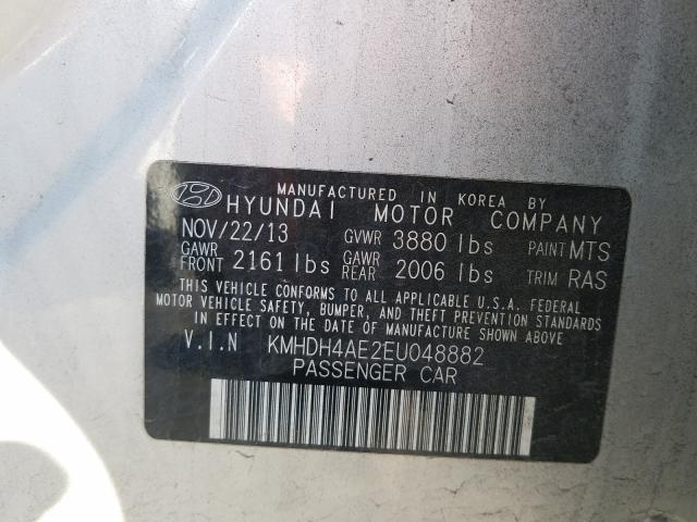 Photo 9 VIN: KMHDH4AE2EU048882 - HYUNDAI ELANTRA SE 