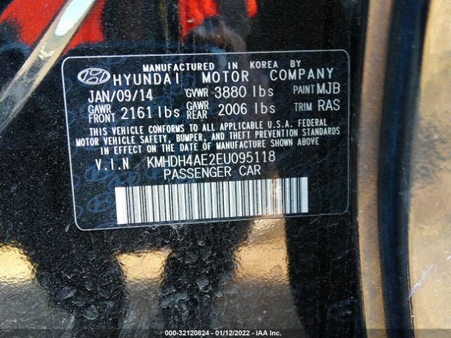 Photo 8 VIN: KMHDH4AE2EU095118 - HYUNDAI ELANTRA 