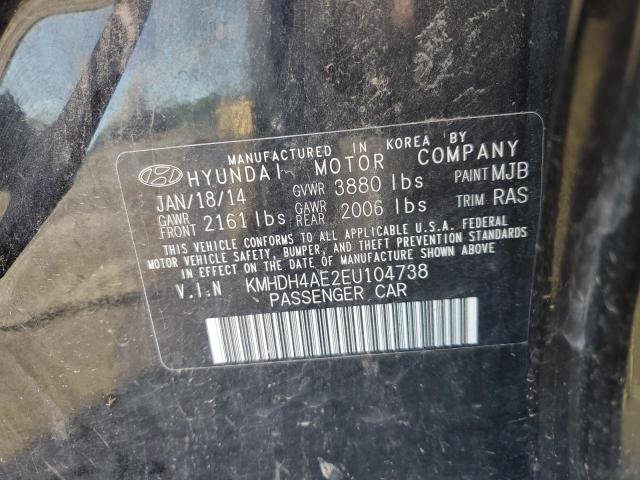 Photo 11 VIN: KMHDH4AE2EU104738 - HYUNDAI ELANTRA 