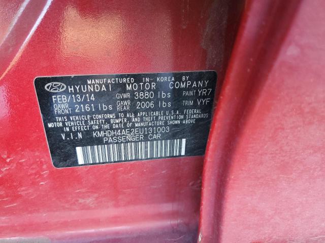 Photo 11 VIN: KMHDH4AE2EU131003 - HYUNDAI ELANTRA SE 