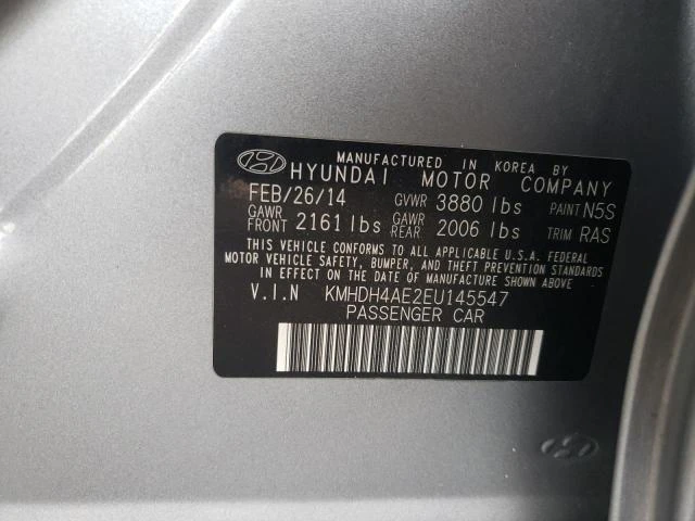 Photo 11 VIN: KMHDH4AE2EU145547 - HYUNDAI ELANTRA SE 