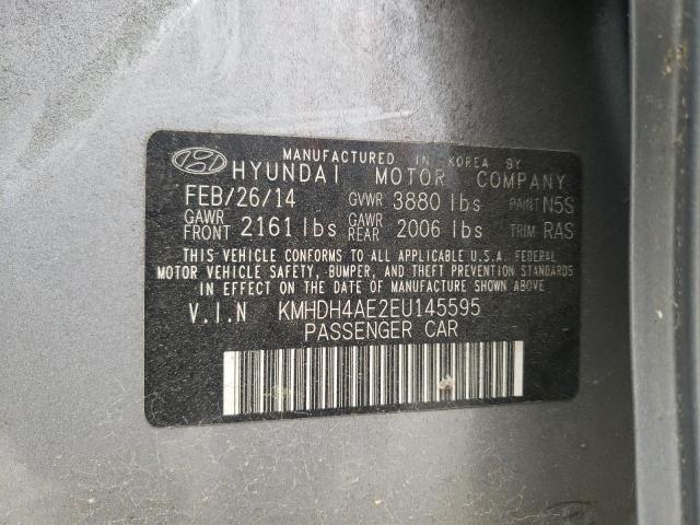 Photo 9 VIN: KMHDH4AE2EU145595 - HYUNDAI ELANTRA SE 