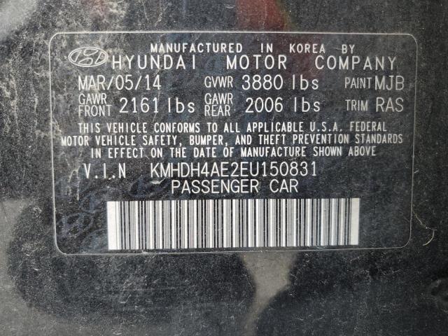 Photo 11 VIN: KMHDH4AE2EU150831 - HYUNDAI ELANTRA SE 