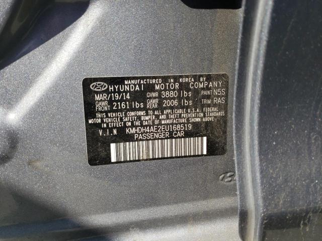 Photo 9 VIN: KMHDH4AE2EU168519 - HYUNDAI ELANTRA 