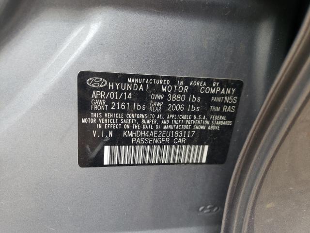 Photo 9 VIN: KMHDH4AE2EU183117 - HYUNDAI ELANTRA SE 