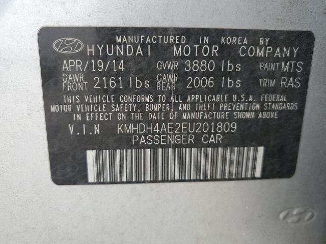 Photo 12 VIN: KMHDH4AE2EU201809 - HYUNDAI ELANTRA SE 