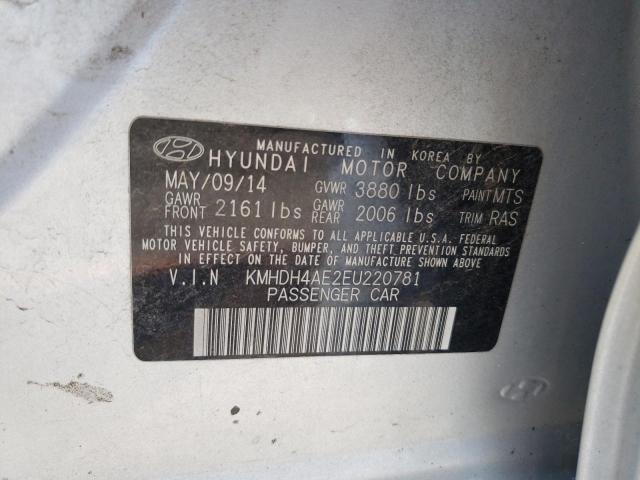 Photo 9 VIN: KMHDH4AE2EU220781 - HYUNDAI ELANTRA SE 