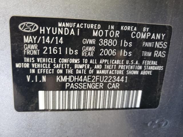 Photo 9 VIN: KMHDH4AE2FU223441 - HYUNDAI ELANTRA SE 