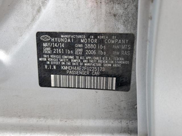 Photo 11 VIN: KMHDH4AE2FU225173 - HYUNDAI ELANTRA 