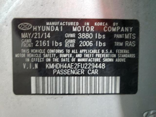 Photo 11 VIN: KMHDH4AE2FU229448 - HYUNDAI ELANTRA SE 