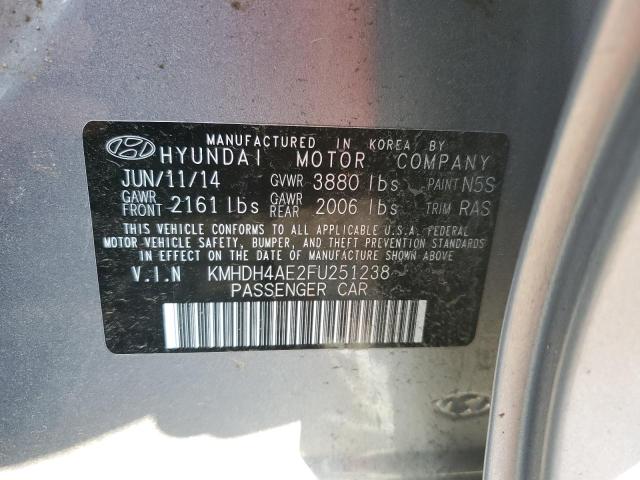 Photo 11 VIN: KMHDH4AE2FU251238 - HYUNDAI ELANTRA 