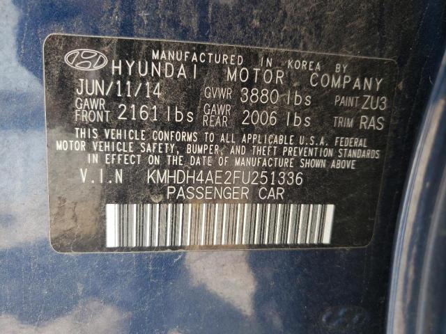 Photo 9 VIN: KMHDH4AE2FU251336 - HYUNDAI ELANTRA 