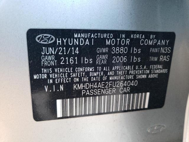 Photo 9 VIN: KMHDH4AE2FU264040 - HYUNDAI ELANTRA SE 