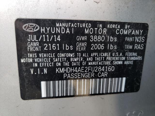 Photo 9 VIN: KMHDH4AE2FU284160 - HYUNDAI ELANTRA SE 