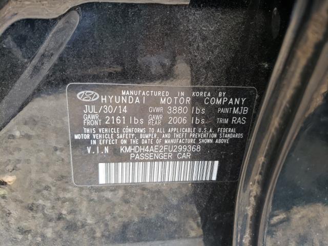 Photo 9 VIN: KMHDH4AE2FU299368 - HYUNDAI ELANTRA SE 