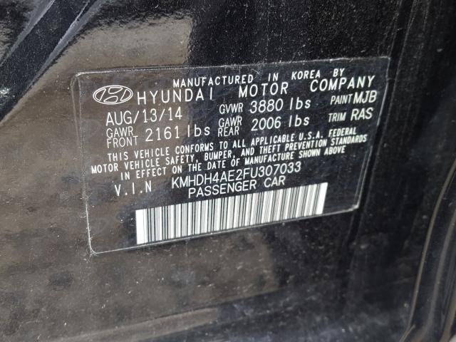 Photo 9 VIN: KMHDH4AE2FU307033 - HYUNDAI ELANTRA SE 