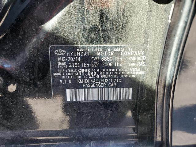 Photo 12 VIN: KMHDH4AE2FU310210 - HYUNDAI ELANTRA SE 