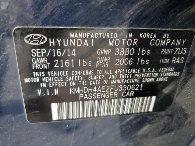 Photo 11 VIN: KMHDH4AE2FU330621 - HYUNDAI ELANTRA SE 