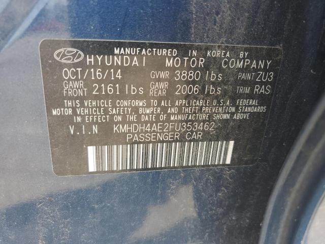 Photo 11 VIN: KMHDH4AE2FU353462 - HYUNDAI ELANTRA 