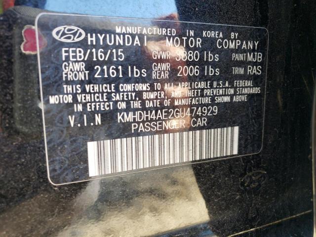 Photo 11 VIN: KMHDH4AE2GU474929 - HYUNDAI ELANTRA 