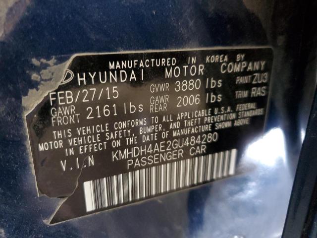 Photo 12 VIN: KMHDH4AE2GU484280 - HYUNDAI ELANTRA SE 