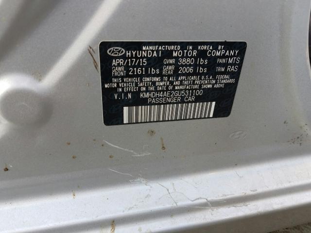 Photo 9 VIN: KMHDH4AE2GU531100 - HYUNDAI ELANTRA SE 