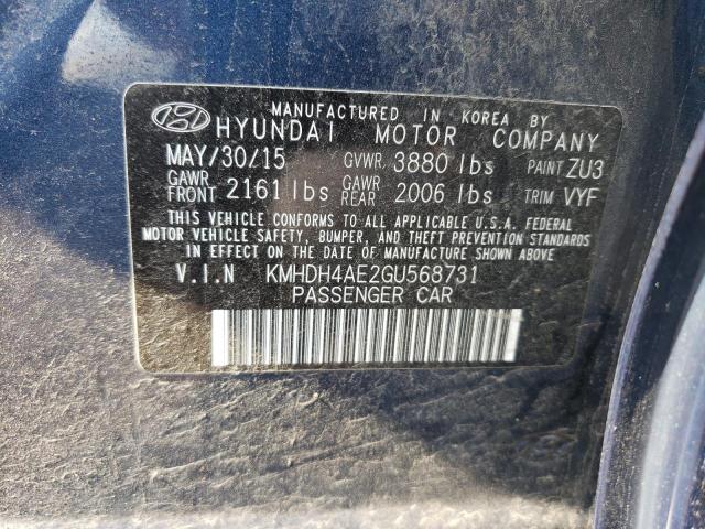 Photo 11 VIN: KMHDH4AE2GU568731 - HYUNDAI ELANTRA SE 