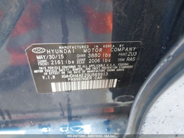 Photo 8 VIN: KMHDH4AE2GU569913 - HYUNDAI ELANTRA 