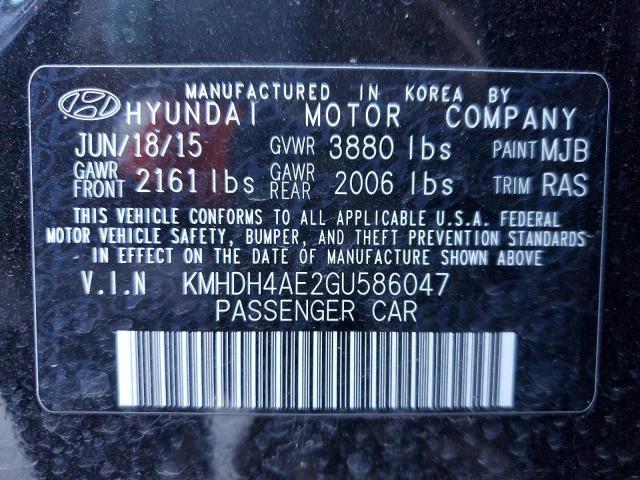 Photo 11 VIN: KMHDH4AE2GU586047 - HYUNDAI ELANTRA SE 