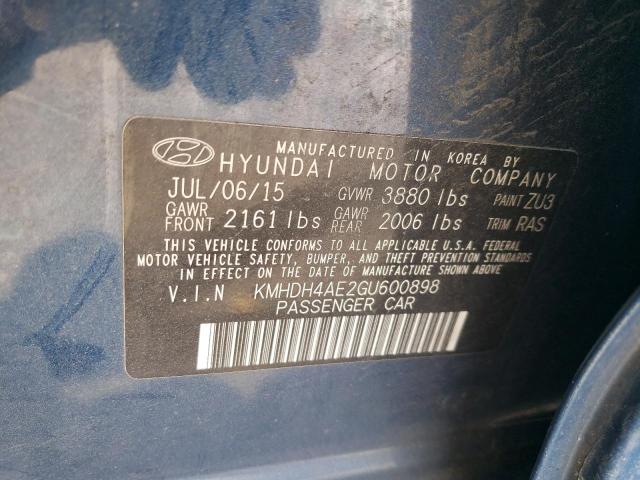 Photo 11 VIN: KMHDH4AE2GU600898 - HYUNDAI ELANTRA 