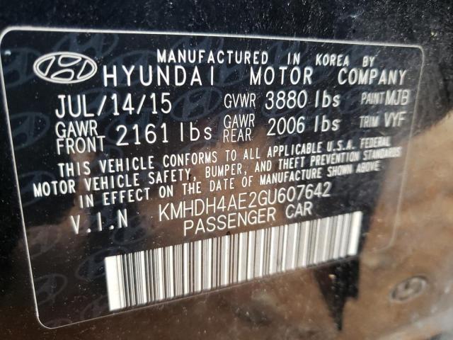 Photo 9 VIN: KMHDH4AE2GU607642 - HYUNDAI ELANTRA SE 