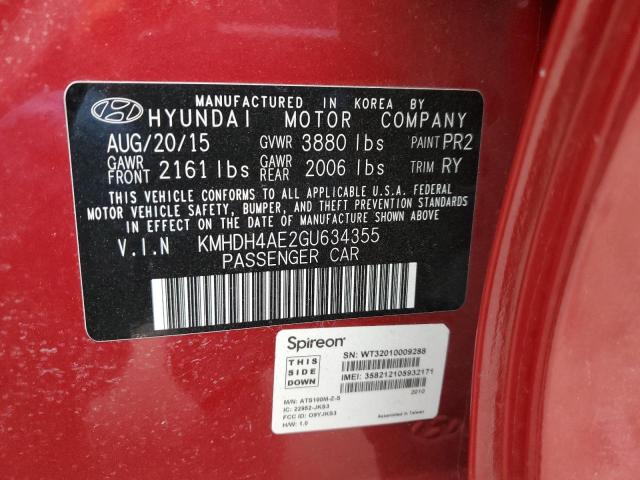 Photo 11 VIN: KMHDH4AE2GU634355 - HYUNDAI ELANTRA 