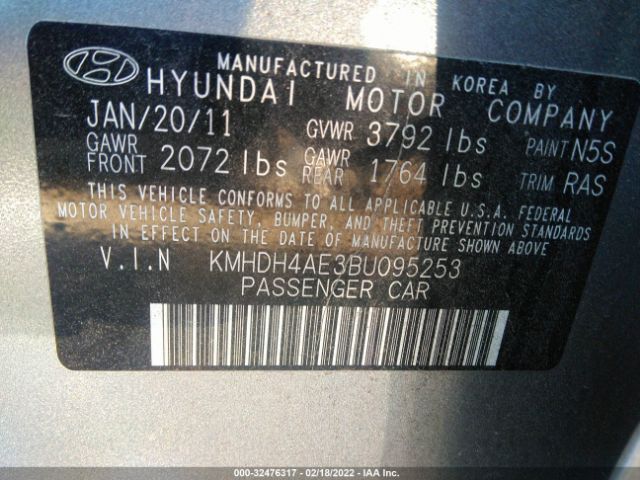 Photo 8 VIN: KMHDH4AE3BU095253 - HYUNDAI ELANTRA 