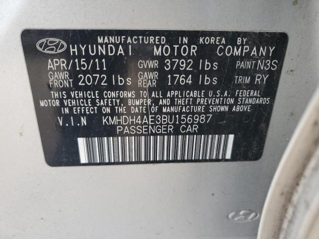 Photo 11 VIN: KMHDH4AE3BU156987 - HYUNDAI ELANTRA 