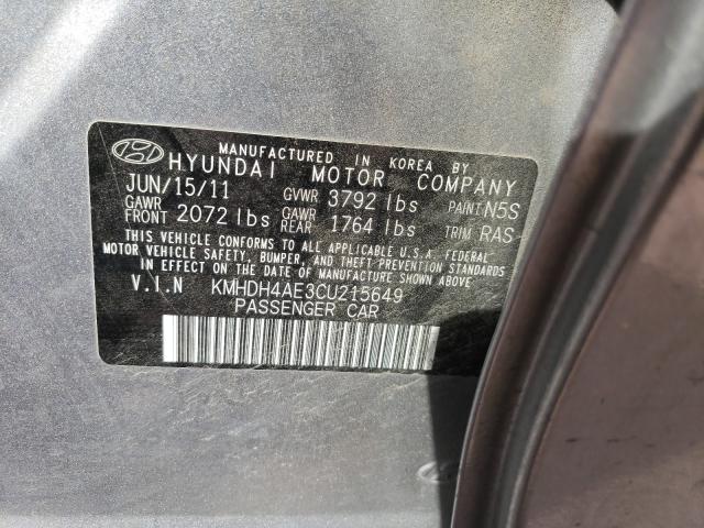 Photo 9 VIN: KMHDH4AE3CU215649 - HYUNDAI ELANTRA GL 